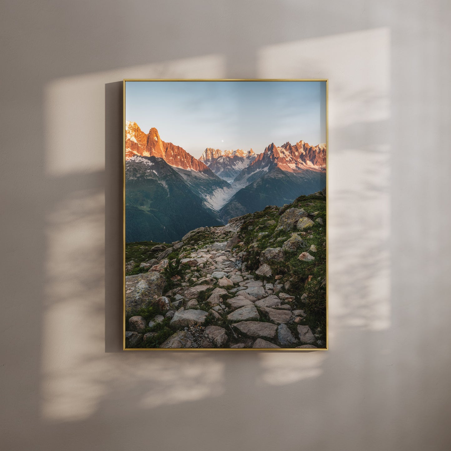 Mer de Glace & Grand Jorasses Print – Alpine Landscape Wall Art