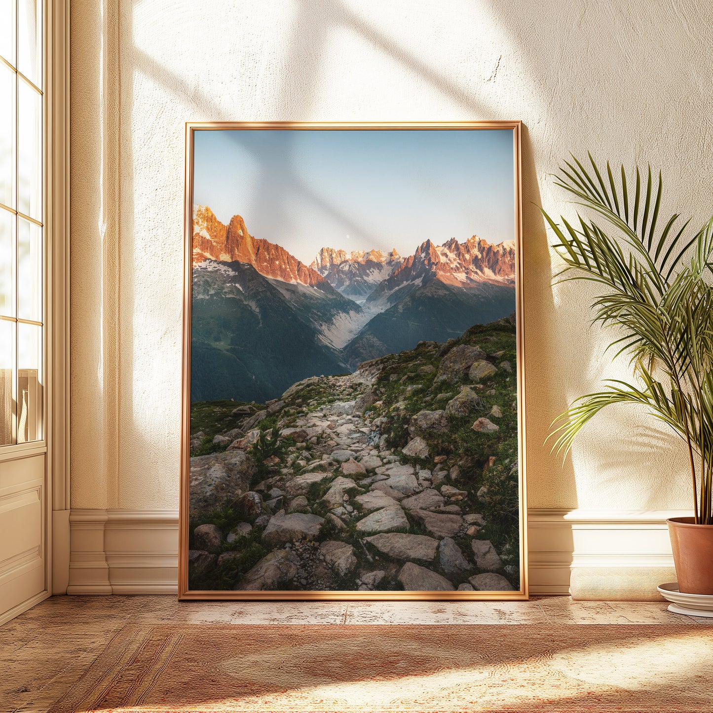 Mer de Glace & Grand Jorasses Print – Alpine Landscape Wall Art