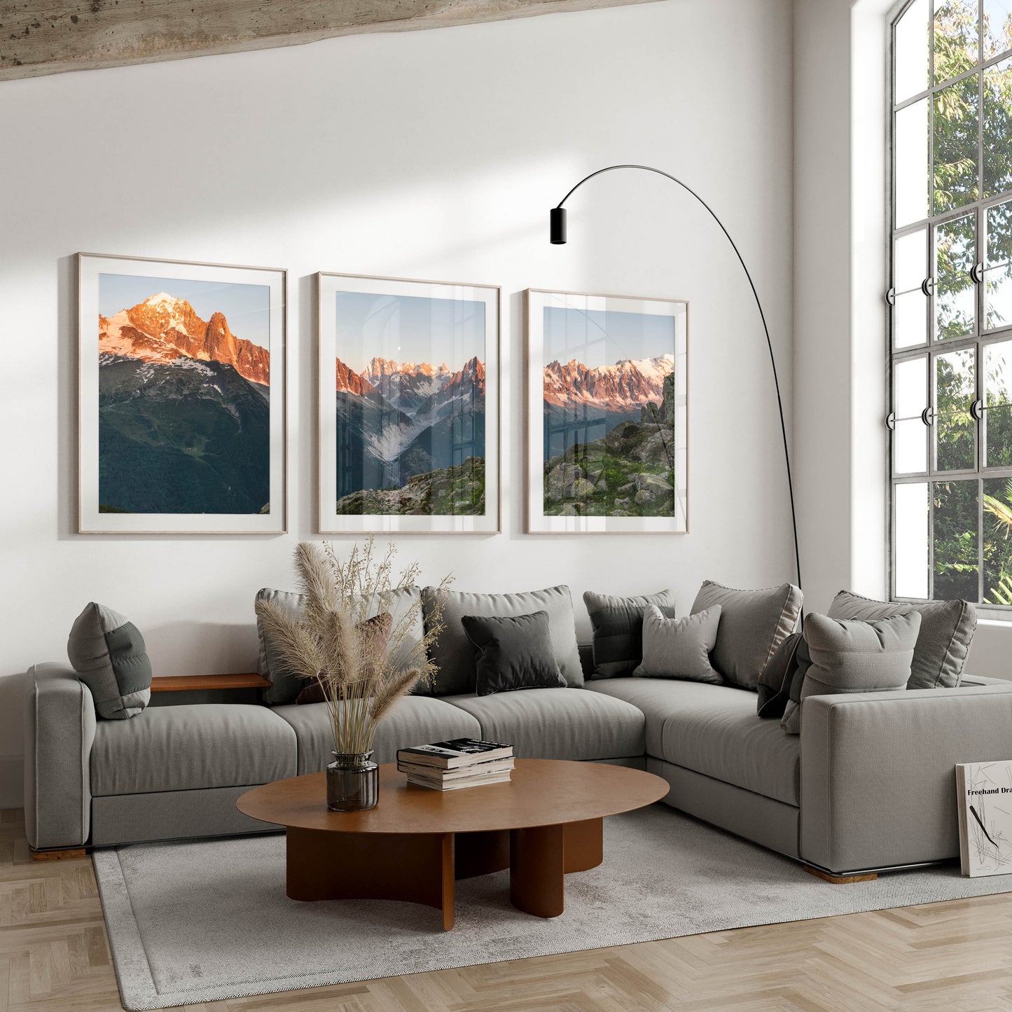 Chamonix Mountain Range - Set of 3