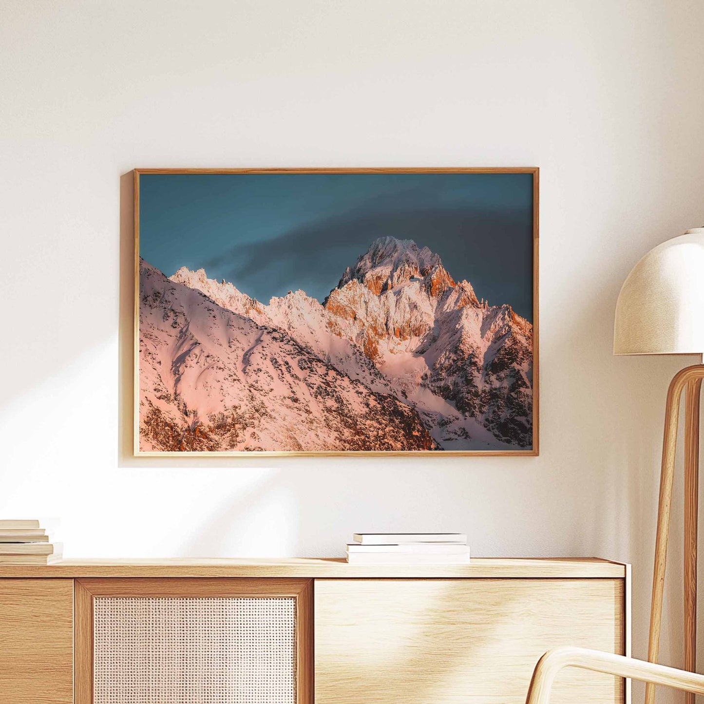 Golden hour landscape of Aiguille du Chardonnet, Chamonix art print