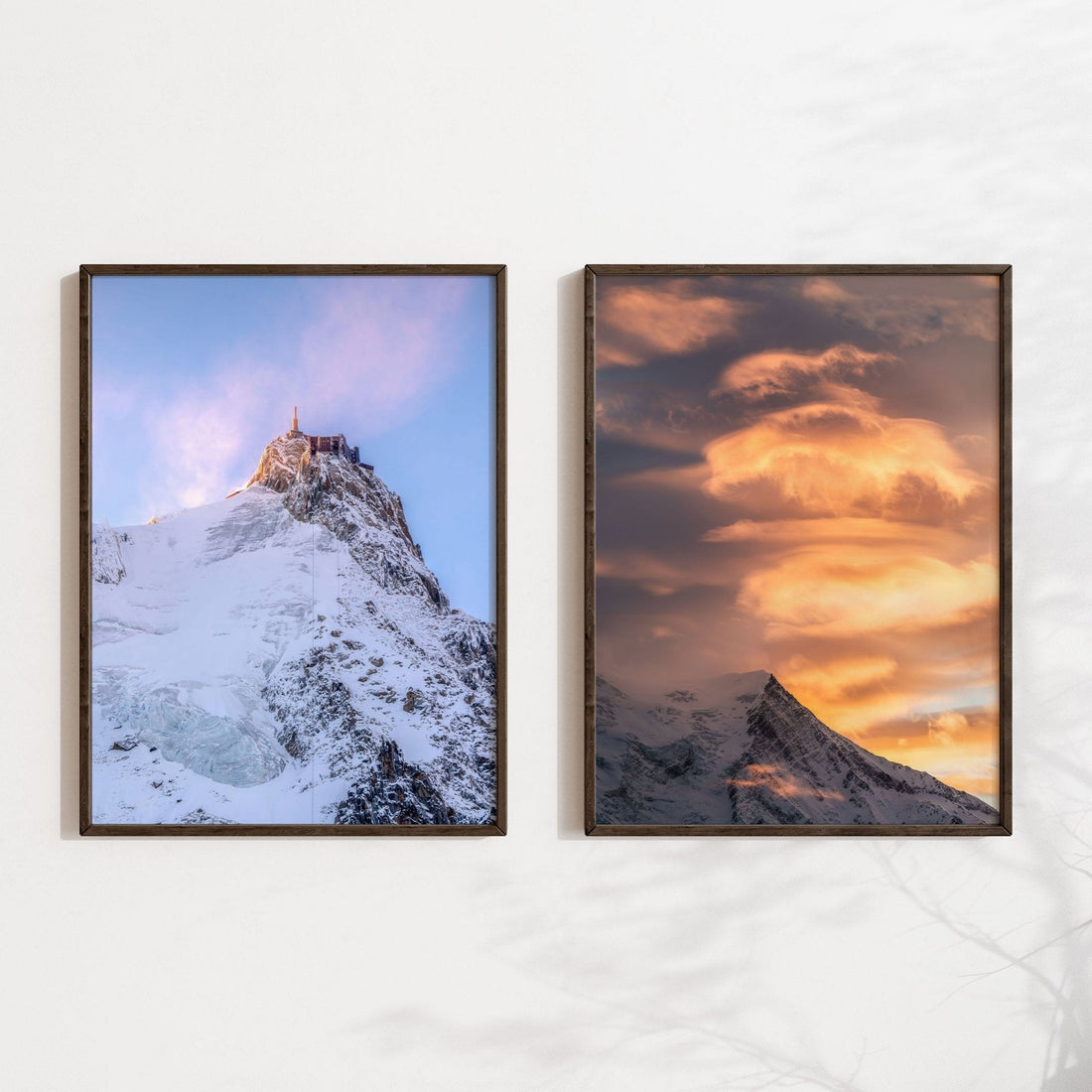 Aiguille du Goûter with dramatic sunset clouds, creating a stunning mountain scene.