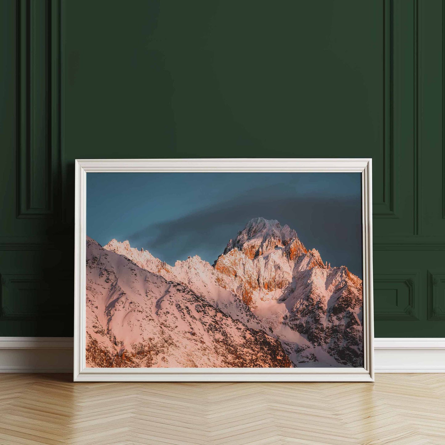 Elegant Chamonix mountain wall art featuring Aiguille du Chardonnet.