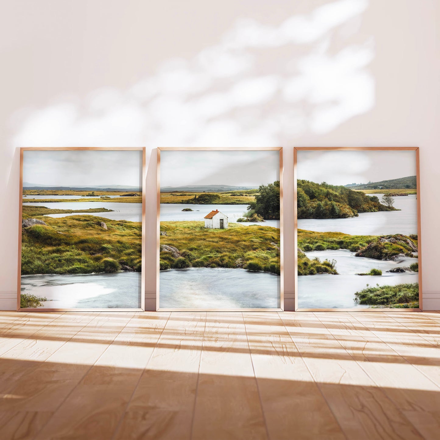 Connemara wall art set of three featuring Irish landscape photography from Galway