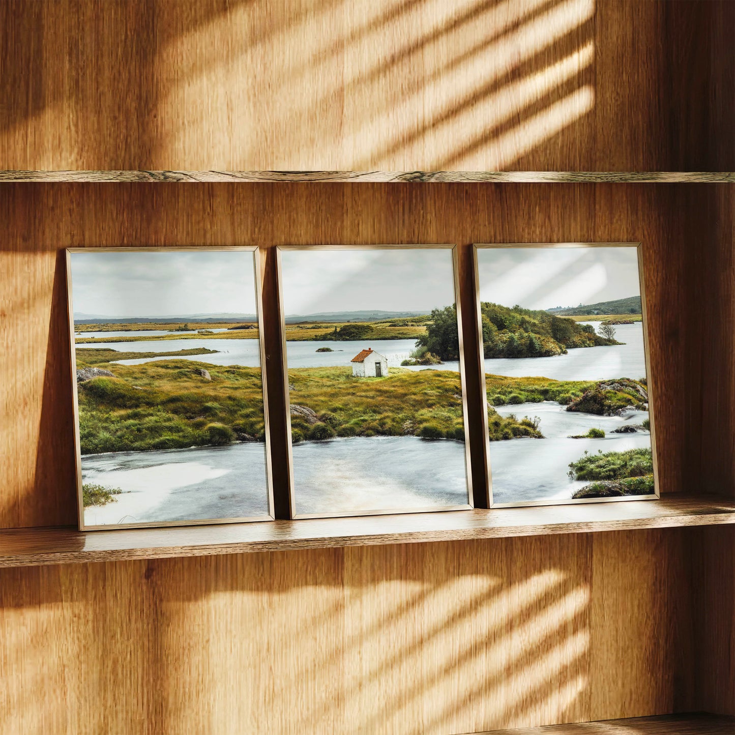 Irish landscape wall art set of three inspired by Connemara, County Galway