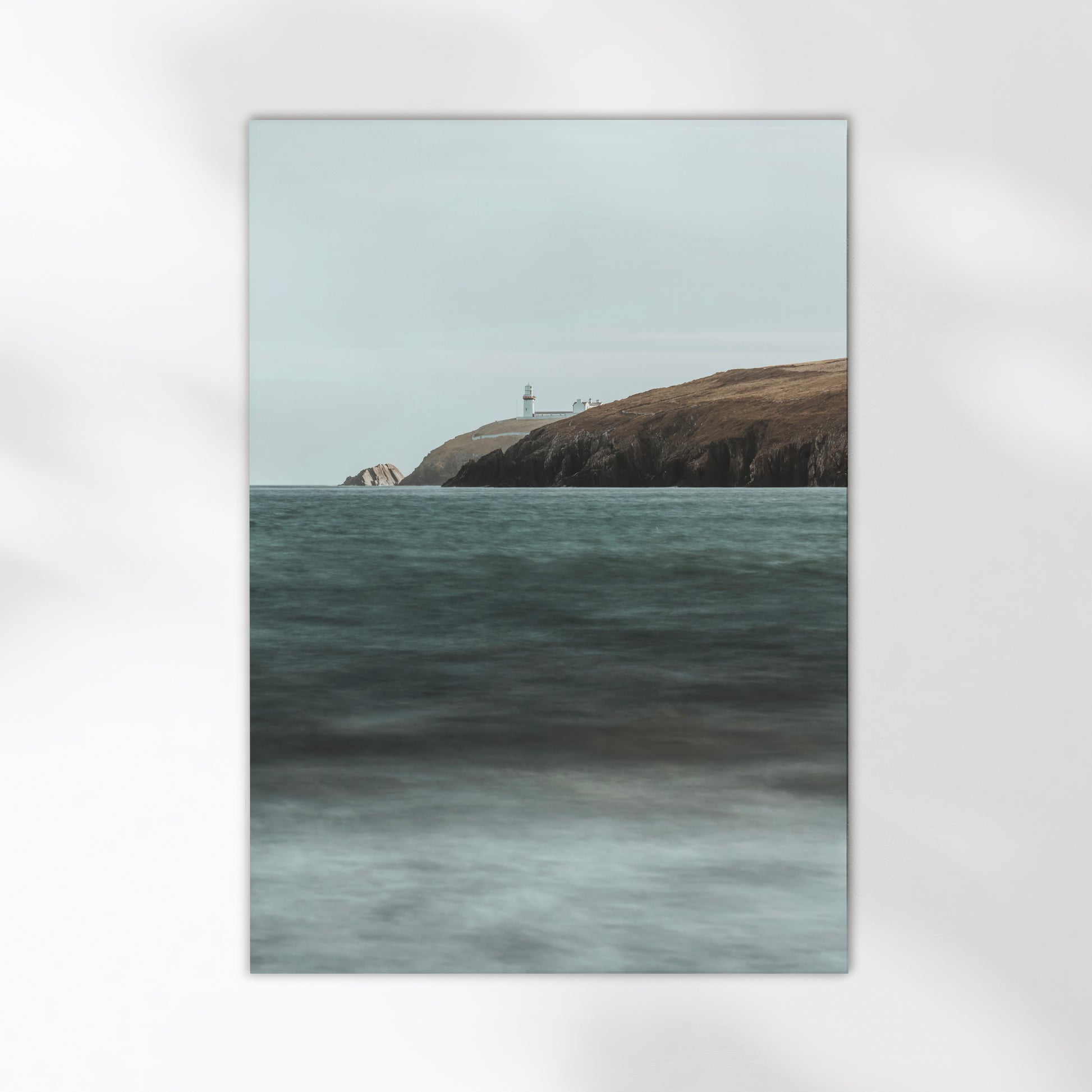 Galley Head Lighthouse photo print showing soft ocean textures and headland