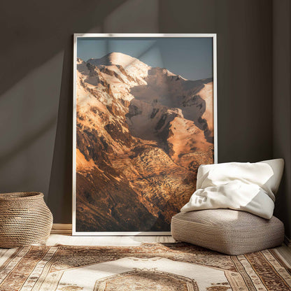 Golden hour Mont Blanc photograph, Chamonix – premium wall art.