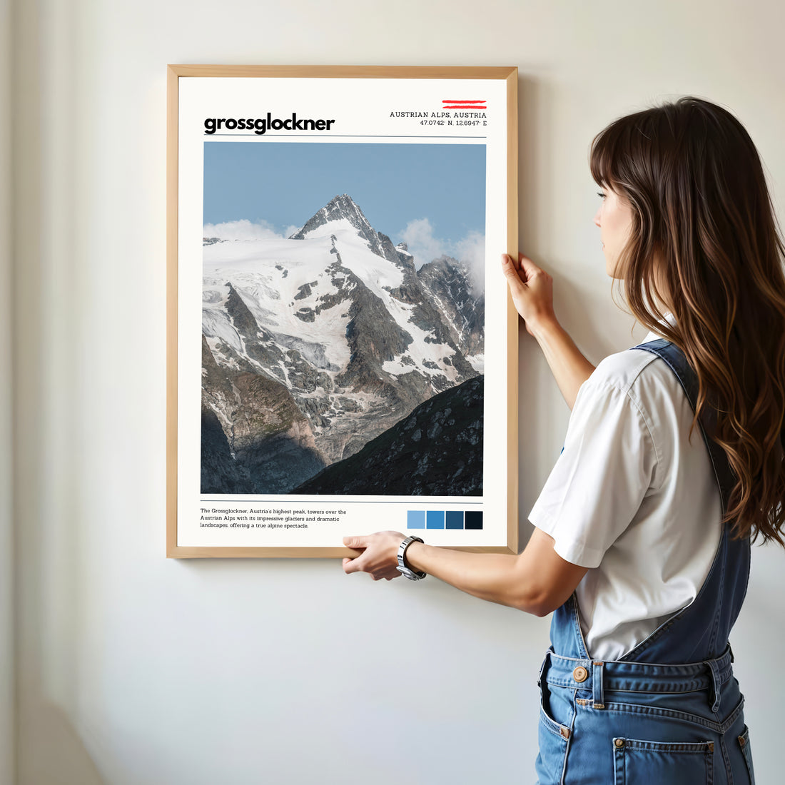 Grossglockner Austria Alps poster shown as mountain wall art