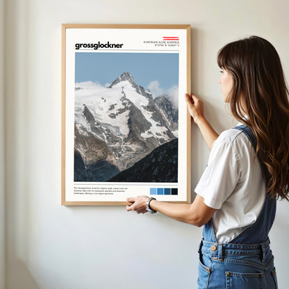 Grossglockner Austria Alps poster shown as mountain wall art