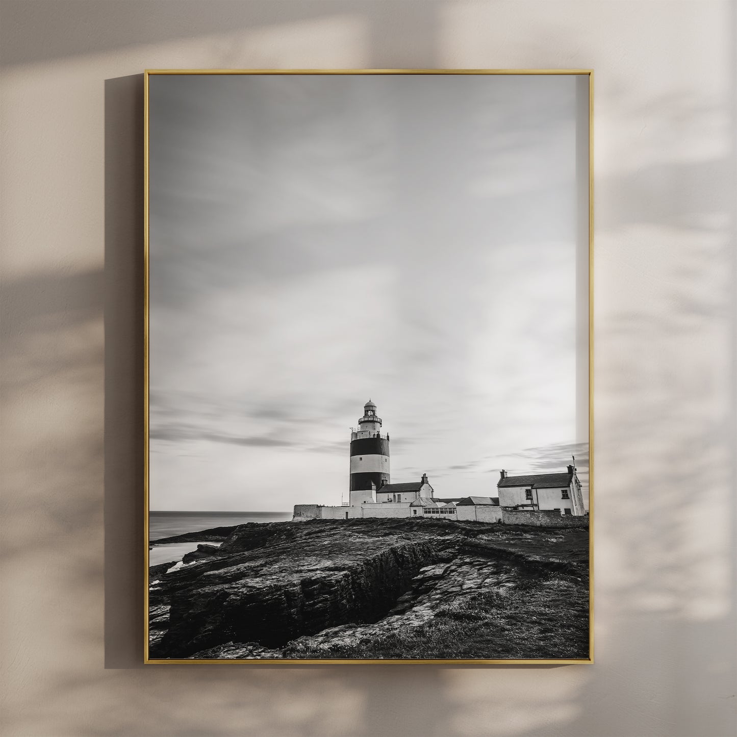Hook Head Lighthouse wall art print with coastal view