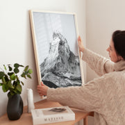 Iconic Matterhorn summit art print capturing the majestic peak in high-quality photography.