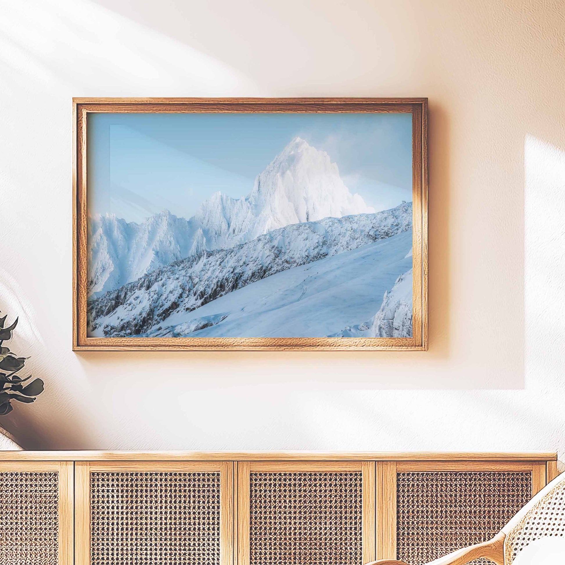 Icy Aiguille du Chardonnet captured in high-definition, creating an elegant decor print for your wall.