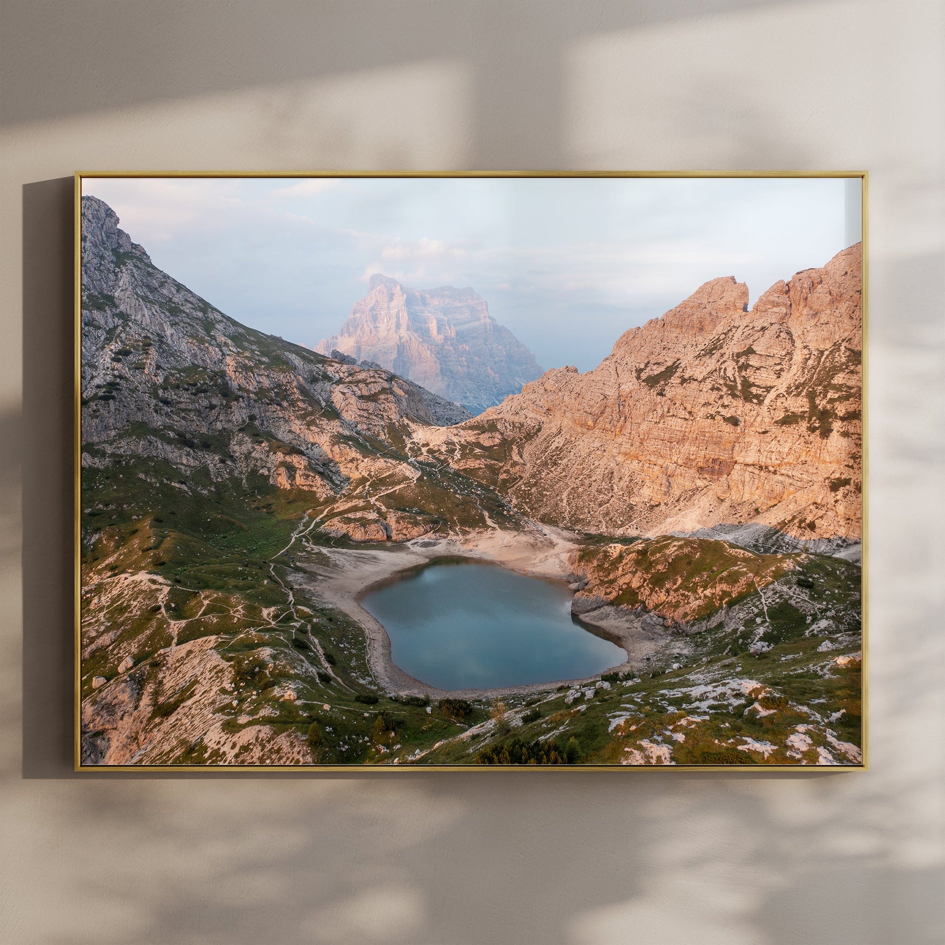 Lago di Coldai and Monte Pelmo landscape photography print