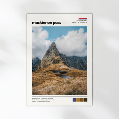 Mackinnon Pass alpine landscape print from New Zealand’s Milford Track