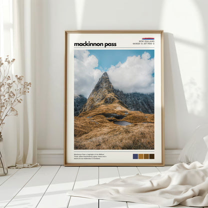 Mackinnon Pass alpine wall art photographed in natural light