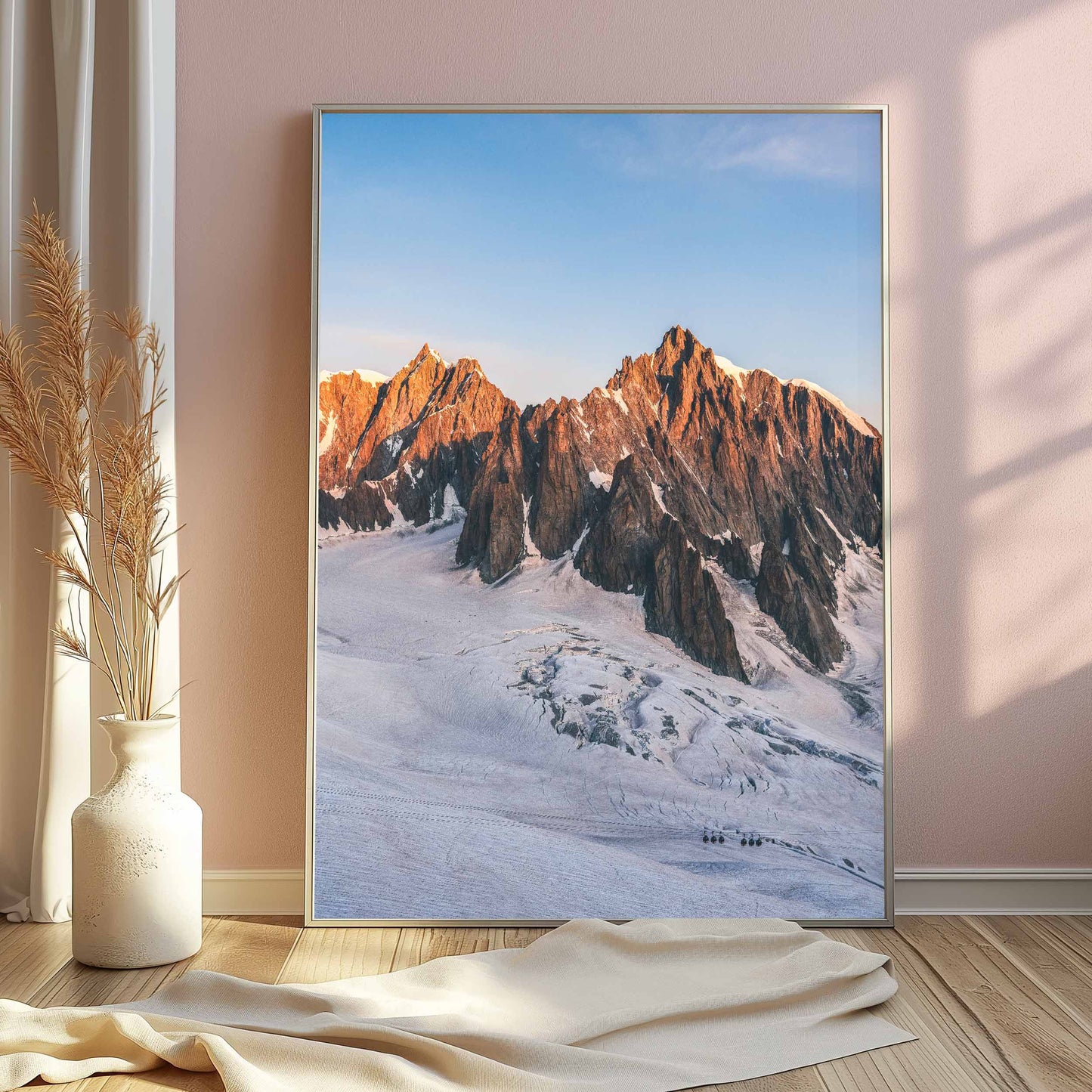 Framed Mont Blanc du Tacul wall art for alpine mountain lovers