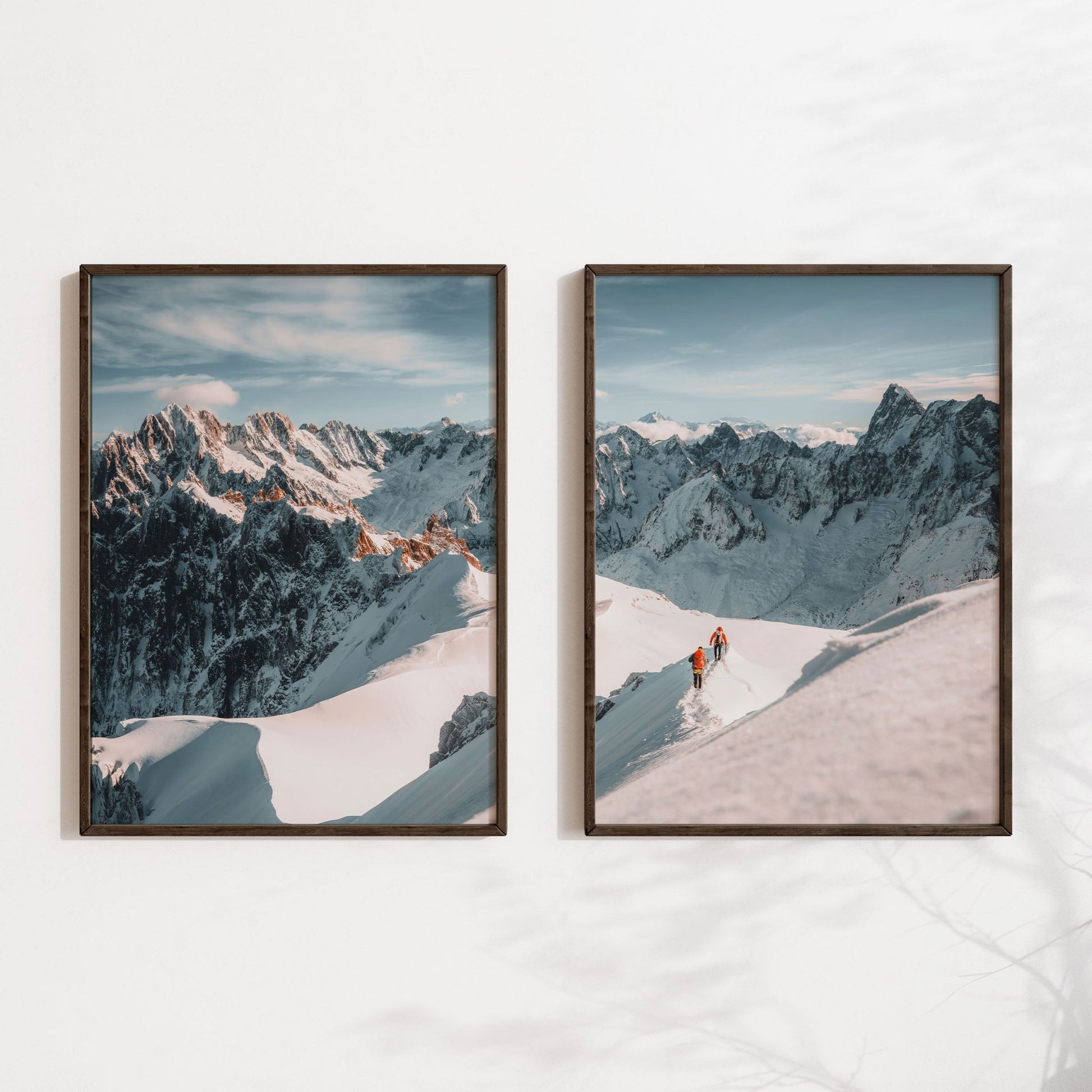 Gallery-style Mont Blanc massif artwork with a stylish finish.