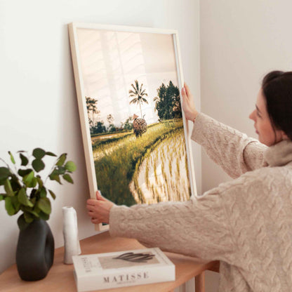 Wall art Bali rice fields print