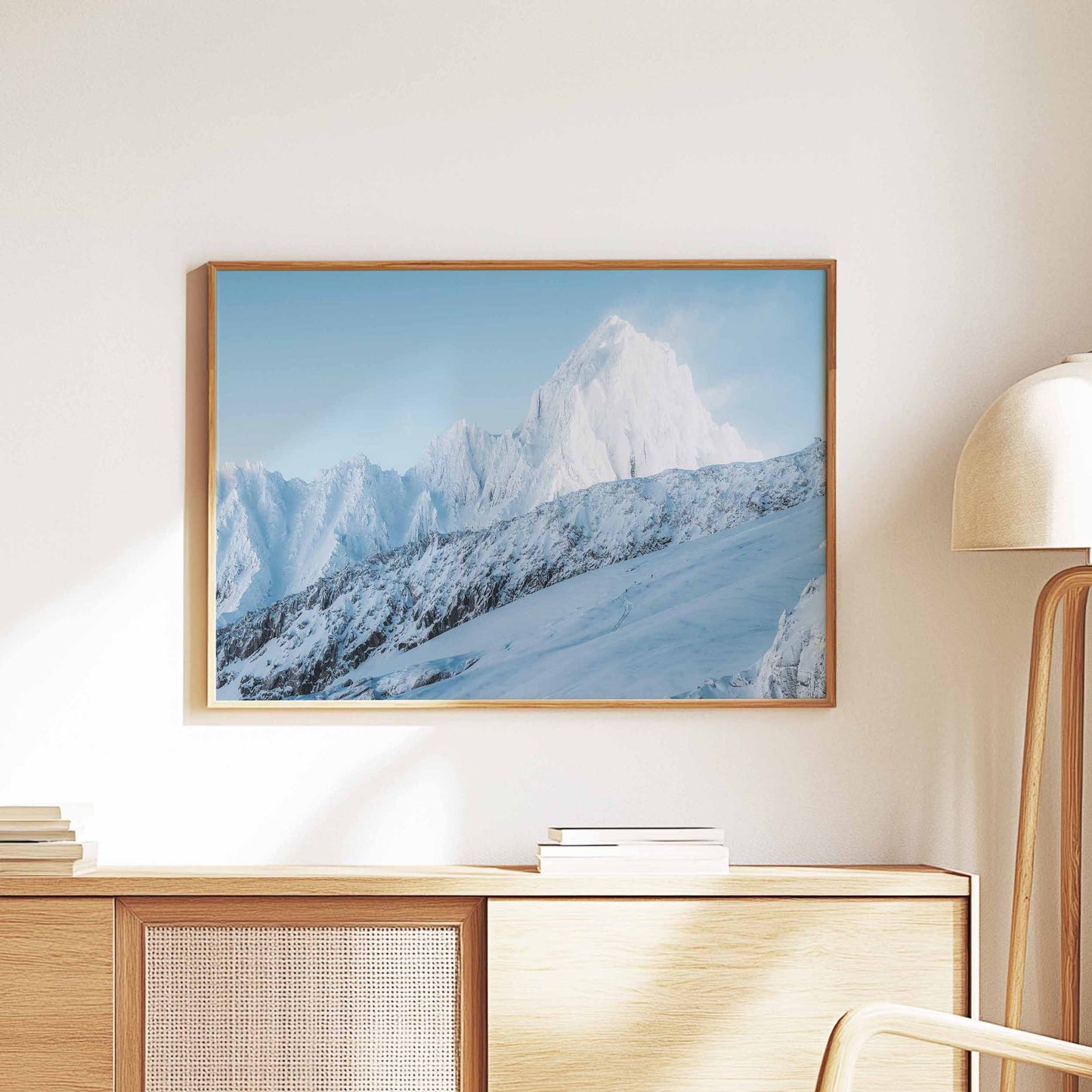 Winter mountain charm of Aiguille du Chardonnet in this breathtaking wall art for nature enthusiasts.